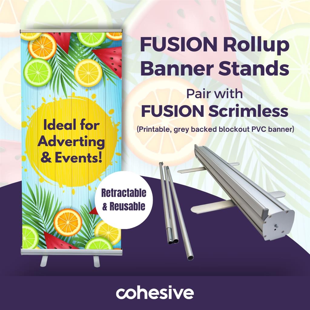 FUSION Single Sided Rollup Banner Stand 850mm X 2000mm