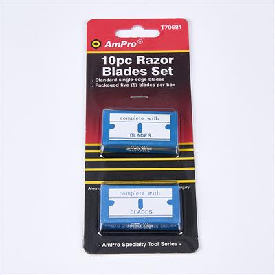 AmPro Razor Blades Single Edge 10pk