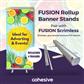 FUSION Single Sided Rollup Banner Stand 850mm X 2000mm